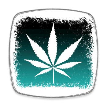 Ganja Weed Kiffen - Viereckiger Kühlschrankmagnet - Weiß - Vorne