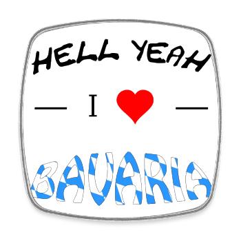 I love Bavaria - Viereckiger Kühlschrankmagnet - Weiß - Vorne