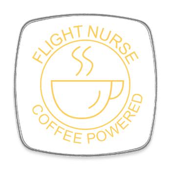 Flight Nurse Coffee Powered Luftrettung - Viereckiger Kühlschrankmagnet - Weiß - Vorne