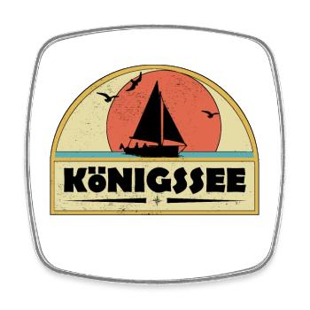 Königssee - Viereckiger Kühlschrankmagnet - Weiß - Vorne