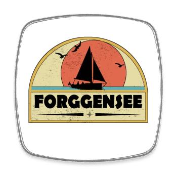 Forggensee - Viereckiger Kühlschrankmagnet - Weiß - Vorne