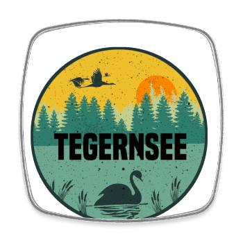 Tegernsee - Viereckiger Kühlschrankmagnet - Weiß - Vorne