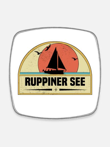 Ruppiner See - Viereckiger Kühlschrankmagnet - Weiß