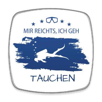 tauchen diving - Viereckiger Kühlschrankmagnet - Weiß - Vorne