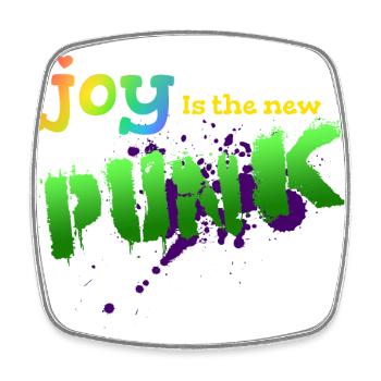 Joy is the new punk - Viereckiger Kühlschrankmagnet - Weiß - Vorne