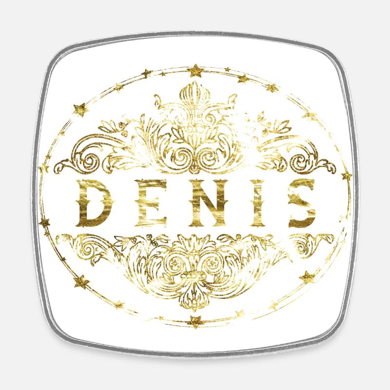 Denis - Magnet carré - blanc