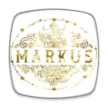 Markus - Square fridge magnet - white - Front