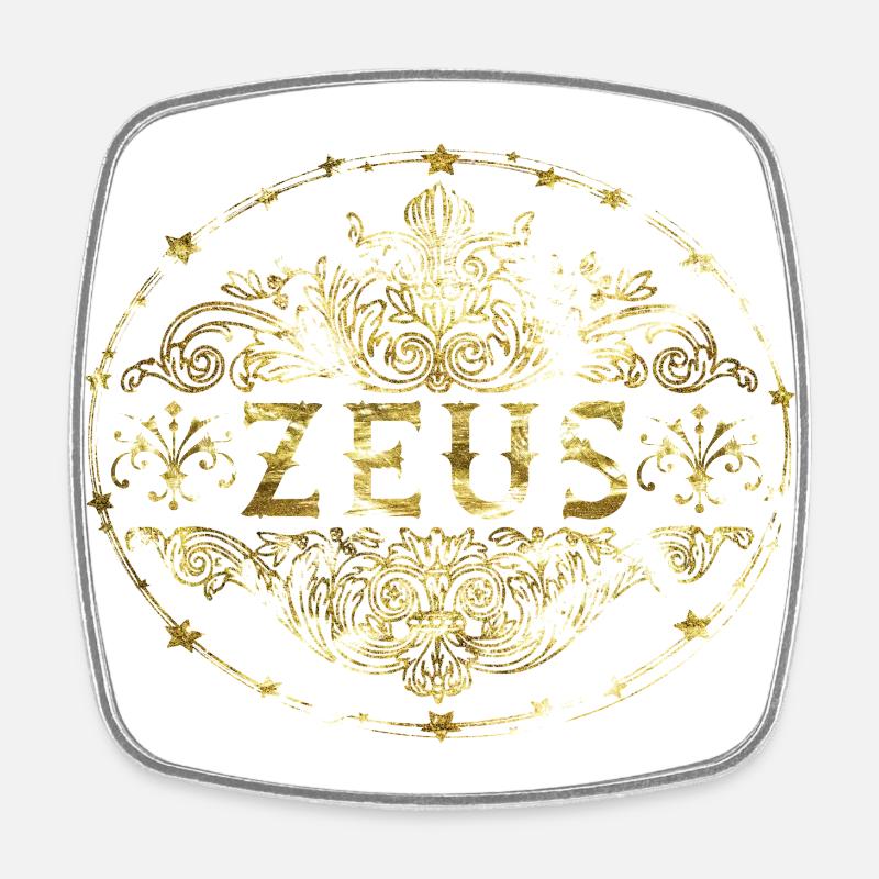 Zeus - Magnet carré - blanc