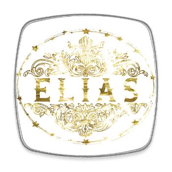 Elias - Viereckiger Kühlschrankmagnet - Weiß - Vorne