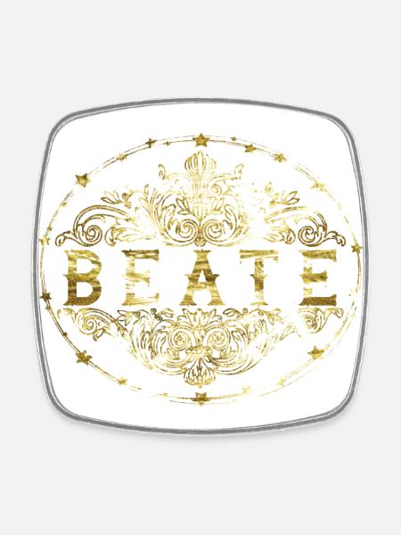 Beate - Viereckiger Kühlschrankmagnet - Weiß