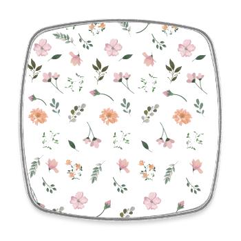 Blumen schöne Blume Blumenbeet Geschenk rosa - Viereckiger Kühlschrankmagnet - Weiß - Vorne