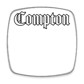 Hip Hop Rap Compton Gangsta Musik Geschenk - Viereckiger Kühlschrankmagnet - Weiß - Vorne