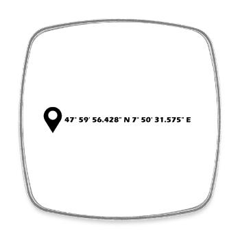 Freiburg im Breisgau coordinates - Square fridge magnet - white - Front