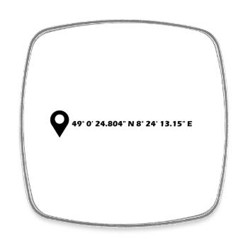 Karlsruhe Coordinates - Square fridge magnet - white - Front