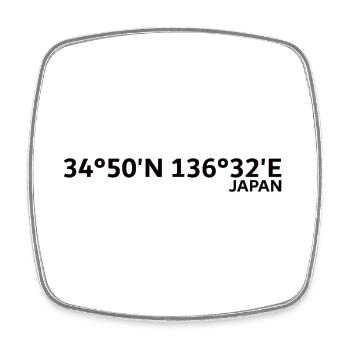 Suzuka Japan Race Track Coordinates - Square fridge magnet - white - Front