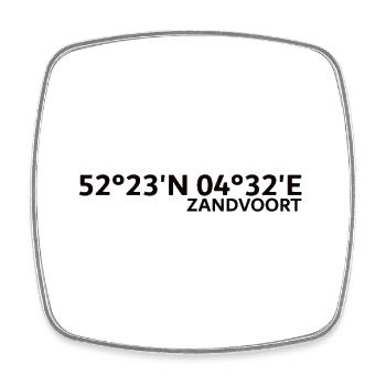 Circuit Zandvoort Netherlands Coordinates - Square fridge magnet - white - Front