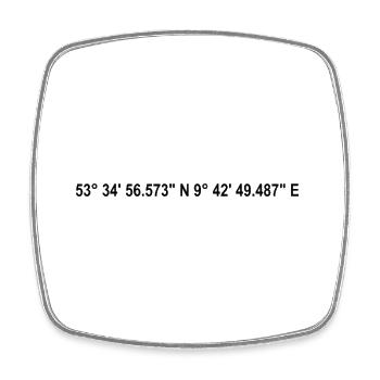 Wedel coordinates - Square fridge magnet - white - Front