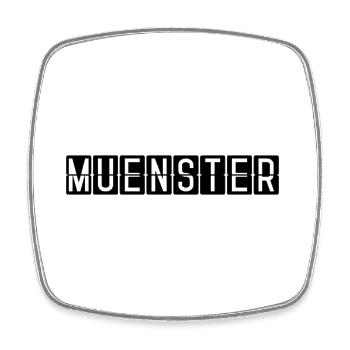 Münster Flughafentafel - Viereckiger Kühlschrankmagnet - Weiß - Vorne