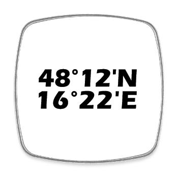 Vienna Coordinates - Square fridge magnet - white - Front