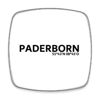 Paderborn Koordinaten - Viereckiger Kühlschrankmagnet - Weiß - Vorne