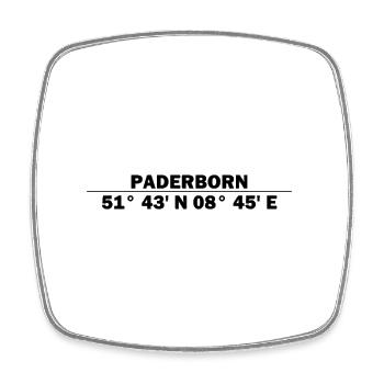 Coordonnées de Paderborn - Magnet carré - blanc - Devant