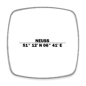 Coordonnées neuss - Magnet carré - blanc - Devant