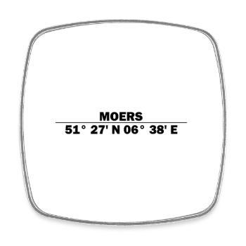 Moers Koordinaten - Viereckiger Kühlschrankmagnet - Weiß - Vorne