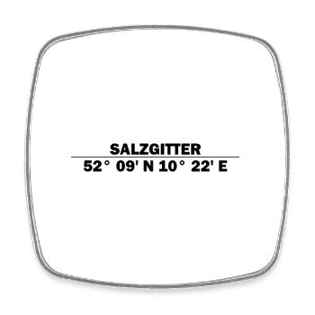 Salzgitter Koordinaten - Viereckiger Kühlschrankmagnet - Weiß - Vorne