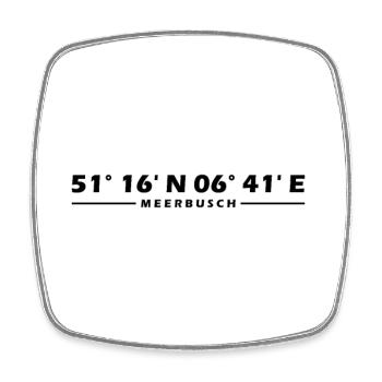 Meerbusch coordinates - Square fridge magnet - white - Front