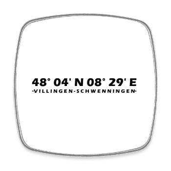 Villingen-Schwenningen coordinates - Square fridge magnet - white - Front