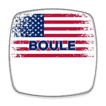 Boule America Flag Petanque USA Flag - Square fridge magnet - white - Front