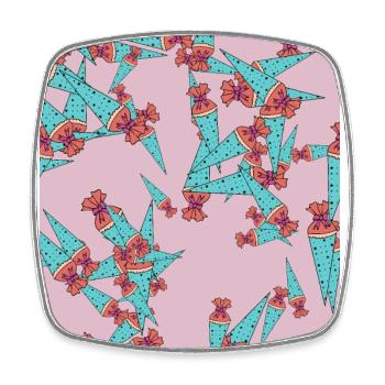 Sugar bag first day of school - Square fridge magnet - white - Front