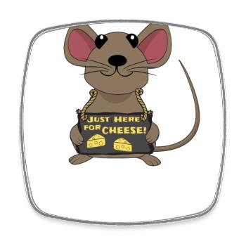 Cheese Fan Cheese Lover Gift - Square fridge magnet - white - Front