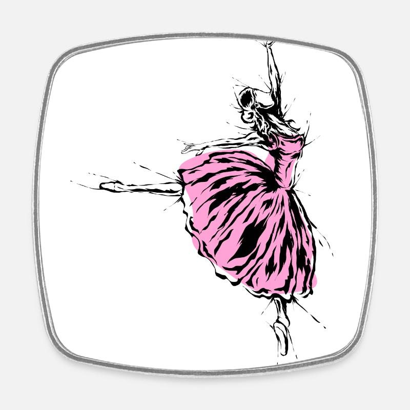Danseur de ballet - Magnet carré - blanc