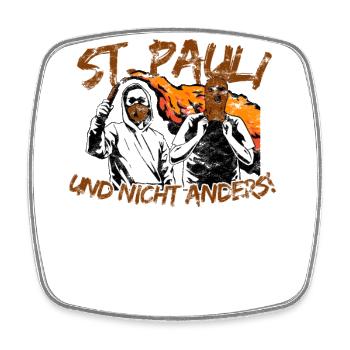 St Pauli und nicht anders UPDATE - Viereckiger Kühlschrankmagnet - Weiß - Vorne