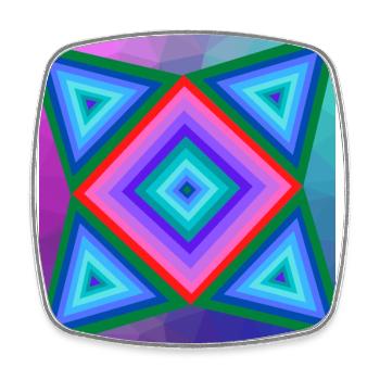 Shapes Art - Square fridge magnet - white - Front