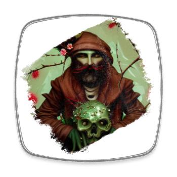 Fantasy Halloween - Viereckiger Kühlschrankmagnet - Weiß - Vorne