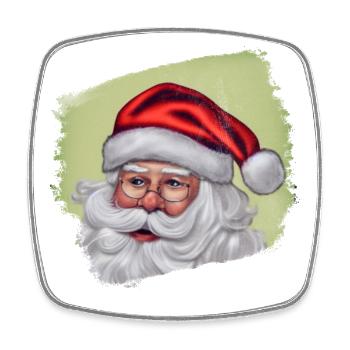 Nicholas - Square fridge magnet - white - Front