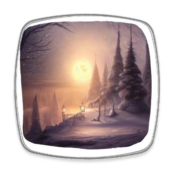 Advent - Viereckiger Kühlschrankmagnet - Weiß - Vorne