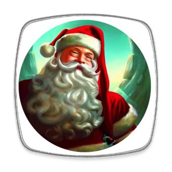 Santa Claus - Square fridge magnet - white - Front