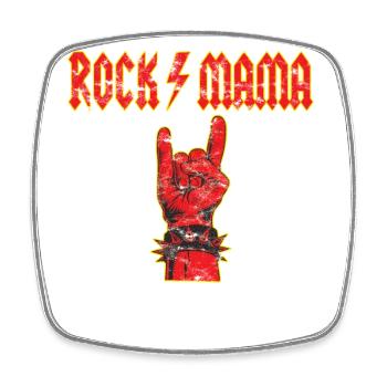 Muttertag Rockmama Teufelsgruß - Viereckiger Kühlschrankmagnet - Weiß - Vorne