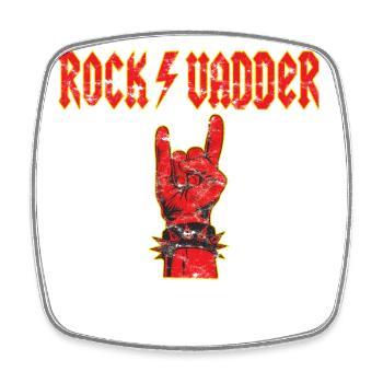 Vatertag Rockvadder Teufelsgruß - Viereckiger Kühlschrankmagnet - Weiß - Vorne