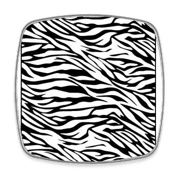 Zebra Stripes - Tiger Pattern - Holiday in Africa - Square fridge magnet - white - Front