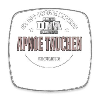 Es ist in meiner DNA ich muss zum APNOE TAUCHEN - Viereckiger Kühlschrankmagnet - Weiß - Vorne