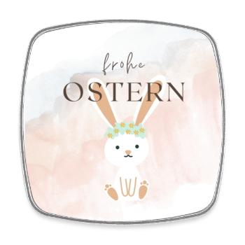 frohe Ostern Pastell - Viereckiger Kühlschrankmagnet - Weiß - Vorne