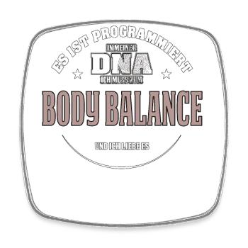 Es ist in meiner DNA ich muss zum BODY BALANCE - Viereckiger Kühlschrankmagnet - Weiß - Vorne