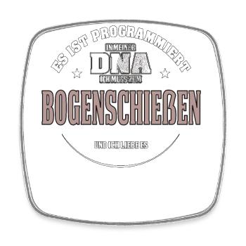 Es ist in meiner DNA ich muss zum BOGENSCHIEßEN - Viereckiger Kühlschrankmagnet - Weiß - Vorne
