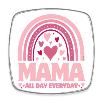 Muttertag - Mama jeden Tag... - Viereckiger Kühlschrankmagnet - Weiß - Vorne
