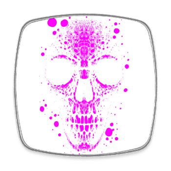 Totenkopf Skull - Viereckiger Kühlschrankmagnet - Weiß - Vorne