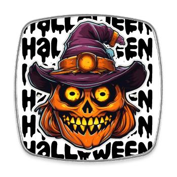 Halloween design creepy for the next party - Square fridge magnet - white - Front